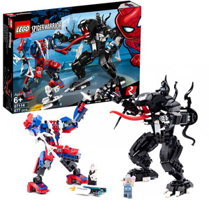 lego乐高积木共生体毒液2机甲蜘蛛侠系列机器人男孩拼装玩具儿童