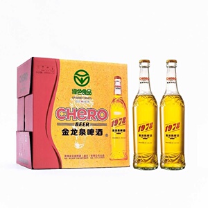 英博金龙泉1978装啤酒 整箱388ml*12瓶鲜啤生啤酒包邮