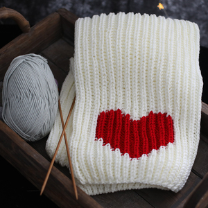 双元宝爱心围巾粗毛线团柔软手工自编织diy送男士女友的针材料包