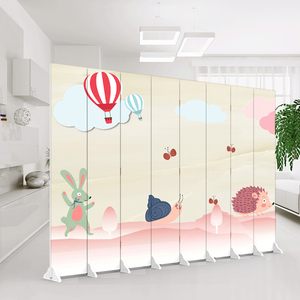 卡通屏风定制隔断墙母婴室客厅平风幼儿园儿童房卧室折叠移动折屏