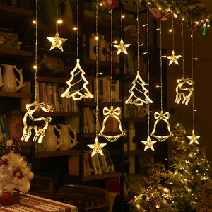 圣诞节装饰星星灯彩灯闪灯串灯满天星圣诞树装饰房间布置橱窗挂饰