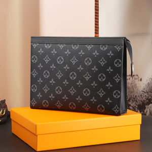 休闲夹包男士手抓包手拿包大容量洗漱包格子男包lv&oh手包男真皮