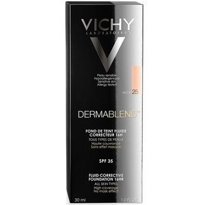 vichy薇姿dermablend16h修颜防晒遮瑕粉底液30ml25号裸色spf35