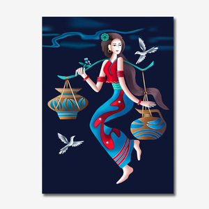 水德名雪装饰画云南民族风抽象画客厅墙画卧室餐厅壁画沙发背景挂