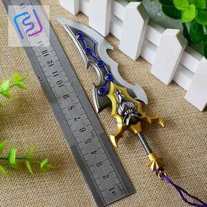 王者周边兵器 夏侯惇不羁之风16厘米七星刀兵器合金武器玩具