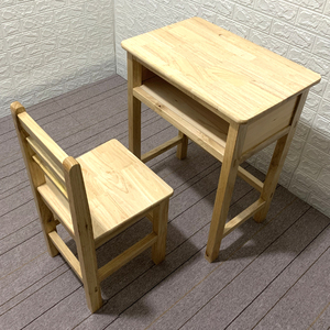 实木学习桌小学生书桌单人家用小户型写字桌橡木学校课桌套装整装