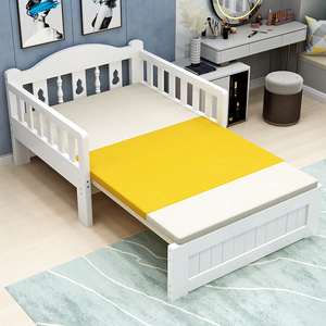 实木沙发床多功能坐卧两用抽拉床阳台卧室伸缩床儿童带护栏单人床