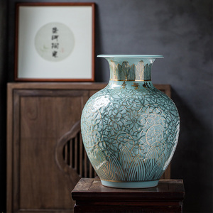 大肚子花瓶陶瓷