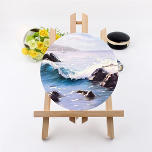 旭景画材圆形椭圆形油画框定制亚麻纯棉油画板丙烯油画颜料