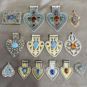 乌兹别克斯坦土库曼老银吊坠