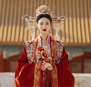 汉服凤冠头饰私人定制古装皇后结婚礼服大冠宋朝婚服饰品