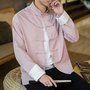 中国风男装春夏冰丝短长衬衫男中式唐装休闲衬衣绅士中年民国上衣