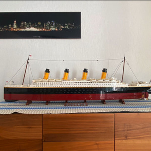 泰坦尼克号适用乐高铁达尼号大型游轮船高难度拼装积木模型10294