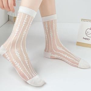 弹力玻璃丝袜欧美复古尼龙性感吊带袜脚尖透明过膝女长筒袜9人付款16