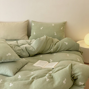 ins风床单绿色
