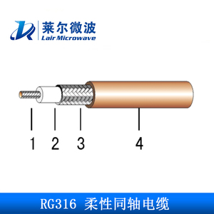 定制RG316镀银铜射频转接线跳线微波同轴电缆组件