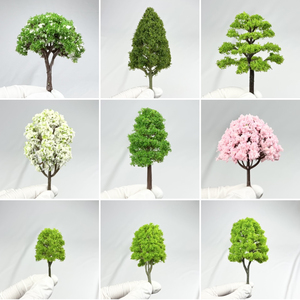 建筑沙盘模型手工材料微景观DIY场景树仿真成品树樱花树模型树