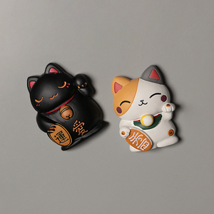 日本招财猫冰箱贴磁贴 日本旅游纪念品磁铁贴 冰箱磁铁装饰贴饰