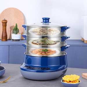 天野蒸锅家用电蒸锅多功能三层大容量电蒸笼蒸菜馒头包子双层智能
