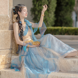 茉莉公主汉服女改良新款女古装2022爆款西域敦煌飞天异域风情服装