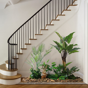 仿真绿植造景植物装饰室内外墙角楼梯下空间造景商场橱窗酒店布置