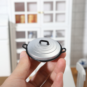 1:12微缩炒锅模型 迷你模型场景食玩玩具娃娃屋厨房配件dollgouse