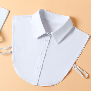 904人付款天猫高端职业衬衫假领子男女百搭装饰假衣领免烫蓝白色纯棉