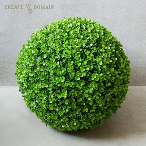 仿真花艺尤加利草球苔藓花球绿色植物室内挂饰装饰品落地花瓶摆件