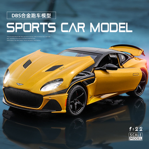 1:22特别纪念版阿斯顿马丁dbs金色跑车模型电影007同款合金玩具车