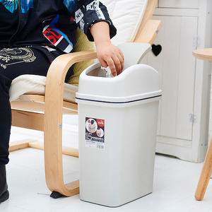 摇盖垃圾桶家用长方形卫生间厕所简约客厅创意卧室厨房有盖垃圾筒