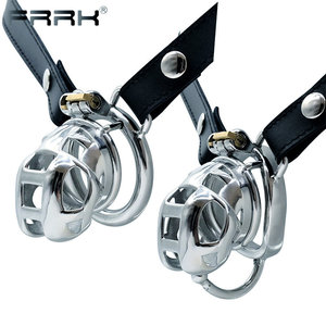 FRRK穿戴不锈钢眼镜蛇轻便光滑透气贞操锁男用贞洁锁情趣性用品