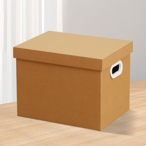 牛皮纸质收纳箱搬家整理箱文件装书纸盒纸皮箱礼物盒箱子被子书本