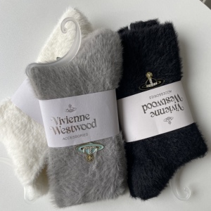 新品西太后土星女袜水貂绒保暖中筒甜美网红睡眠袜居家可爱厚秋冬