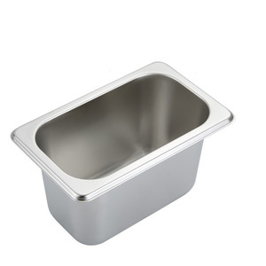 不锈钢小料盒商用盖子方盆勺子六分之一调料盒奶茶店长方形多功能