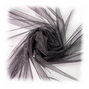 纱裙布料高档软网喷金粉网纱布料黑纱服装设计手工礼服婚纱面料