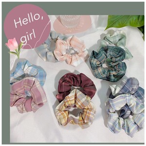 地摊发圈jk大肠学院风制服少女肥肠发圈扎马尾皮筋发饰猪大肠头绳