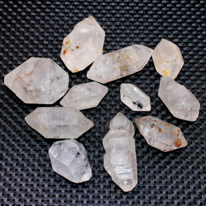 保证天然白水晶闪灵钻原石摆件双尖六棱柱石头原矿石毛料标本