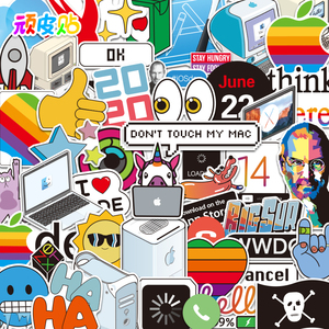 66枚苹果wwdc20笔记本电脑贴纸行李箱旅行箱装饰贴画滑板吉他防水