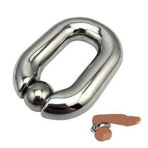 男用成人阴囊拉伸套束缚环可拆卸滚珠不锈钢阴茎虐阳负重延时环