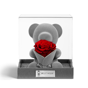 永生花玫瑰花熊520礼物送女友rose生日礼物老婆only情人节礼物盒