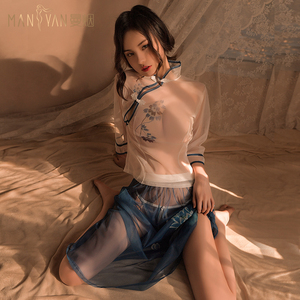 情趣内衣女性感旗袍制服诱惑床上激情套装午夜魅力火辣睡衣服1686