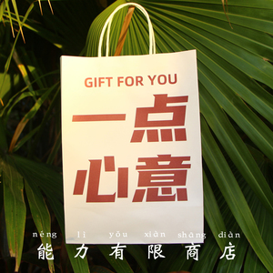 能力有限商店原创|一点心意gift礼物手提袋子纸袋礼品生日包装袋
