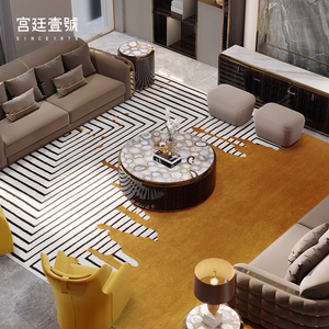 宫廷壹号镁作轻奢家具现代时尚圆形茶几a7034z