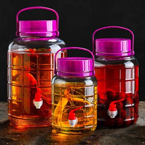 泡酒瓶玻璃瓶带龙头密封罐带提手酿葡萄酒人参家用药酒坛子酵素桶