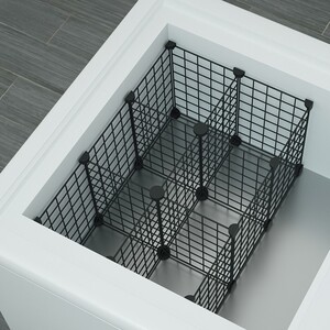 冰柜网格分层架岛柜里面的隔层架子铁网收纳冷藏柜内部置物架