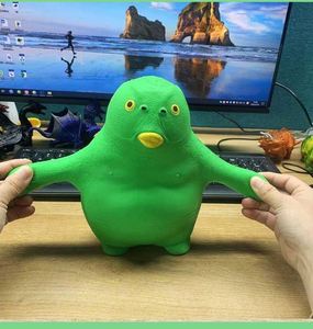 绿头鱼解压捏捏乐绿鱼头玩具沙人装傻呆头鱼抖音同款发泄绿鱼头怪
