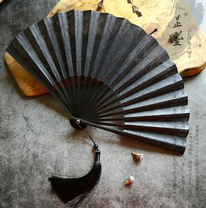 纸扇男日式和风小扇子夏凉爽配汉服和服配饰手持的折扇送流苏扇.