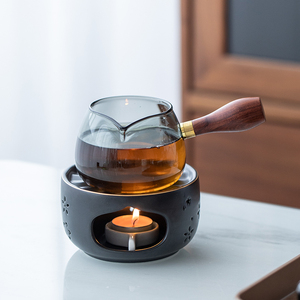 日式蜡烛煮茶炉温茶炉玻璃煮茶壶加热底座蜡烛加热炉温茶器暖茶炉