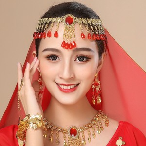 印度舞头纱异域风情眉心坠古风额饰头饰舞蹈表演纱巾肚皮舞头巾