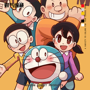 哆啦a梦联名小叮当机器猫动漫周边角色合集大雄静香秋冬加绒卫衣